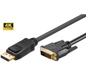 Microconnect DP-DVI-MM-300 adaptador de cable de vídeo 3 m DisplayPort Negro