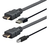 Vivolink PROHDMIUSBAB3AMP cable HDMI 3 m HDMI tipo A (Estándar) Negro