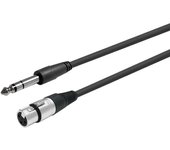 Vivolink PROAUDXLRFJACKS3 cable de audio 1 m XLR 6,35mm Negro