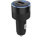 Sandberg Cargador de coche 3 en 1 130 W USB-C PD | Cargador de coche para dispositivos USB-A USB-C | Carga rápida con USB-C PD 100 W | Coche y camión | Adaptador de carga para coche | Fuente de alimentación para laptop, smartphone, tableta