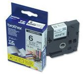 Brother Black on White Gloss Laminated Tape, 6mm cinta para impresora de etiquetas TZ