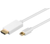 Microconnect MDPHDMI3 adaptador de cable de vídeo 3 m Mini DisplayPort HDMI Blanco
