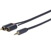 Vivolink PROMJRCA0.5 cable de audio 0,5 m 3,5mm 2 x RCA Negro