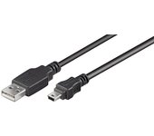 Microconnect USBAMB51 cable USB 1 m USB 2.0 USB A Mini-USB B Negro