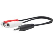 Vivolink PROMJMRCAF0.2 cable de audio 0,2 m 2 x RCA 3,5mm Negro