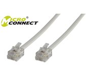 Microconnect RJ12/RJ12 2 m 2 m Blanco Cable telefónico