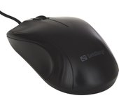 Sandberg USB Mouse - Ratón (mano derecha, Óptico, USB, 1200 DPI, Negro)