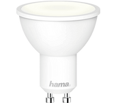 Bombilla inteligente - Hama GU10, WiFi, sin concentrador, 5,5W, compatible con Alexa y Google Assistant