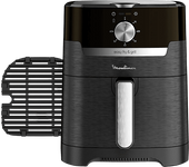 REACONDICIONADO Seminuevo Excelente Freidora de aire - Moulinex Easy Fry & Grill EZ501810, y Parrilla 2 en 1, 1400W, 4.2L, 16 funciones