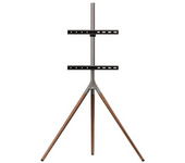 REACONDICIONADO Seminuevo Muy bueno Soporte TV - One For All WM7471, De pie tipo trípode, 32" a 65", Hasta 30 kgs, Madera y bronce