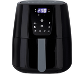 Freidora de aire - Jata JEFR1225, 5 l, 1300 W, Hasta 200°C, Pantalla digital inteligente, Negro