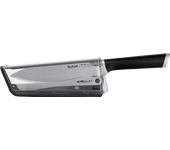 Cuchillo - Tefal Ever Sharp K2569004, Acero inoxidable, 16.5 cm, Inox + Funda afiladora
