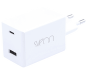 Cargador para portátil - Sveon SAC248, USB-C, Carga rápida 48 W, Blanco