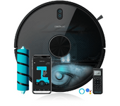 REACONDICIONADO Seminuevo Bueno Robot aspirador - Cecotec Conga 5090, Cy-Clean, Inteligente, Wi-Fi, 8000 Pa, Negro