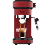 Cafetera express - Cecotec Cafelizzia 790 Shiny, 1350W, Calentamiento rápido, 20 bar, 1.2 L, 1-2 cafés, Rojo