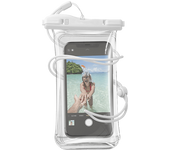 Funda móvil - CellularLine VOYAGER, Universal, Impermeable hasta 20m, Compatible con Face Id y huella, Certificación IPX8, Blanco