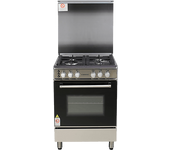 Cocina a gas - Jocel JFG4I007339, 4 zonas, 80 l, Gas butano, 60 cm, Inox