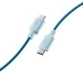 Cable USB-C - CellularLine Stylecolor, Conector USB C to USB-C, 1 m, Azul