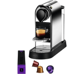 REACONDICIONADO Seminuevo Muy bueno Cafetera de cápsulas - Nespresso® Krups CitiZ, 19 bares, 1 l, taza, 1260 W, Plata