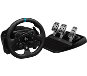Volante - Logitech G G923, Para Xbox X, One, PC, Pedales personalizables, Escala 1:1, Force Feedback, USB, LED, Trueforce, Negro