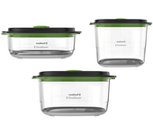 Tupper - Foodsaver FFC026X01, 0.70L + 1.20L 1.80L, Al vacío, Transparente