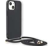 Funda + cordón para móvil - ISY ISC-3823, Para Apple iPhone 14, Negro