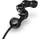 Regleta - Quirky Pivot Power, Cuatro enchufes, Flexible, Negro