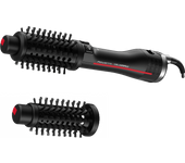 Cepillo de aire caliente - Rowenta x Karl Lagerfeld CF961L K/Pro Stylist, 750 W, Pro Dual Motion, Keratin & Glow, 2 cepillos, Negro y rojo
