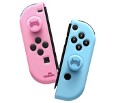 Funda mando Nintendo Switch - FRE-TEC Tanooki, Para Switch, Joy-Con, Izquierdo y derecho, Rosa, Azul + Grips