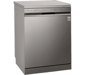 REACONDICIONADO D: Lavavajillas - LG DF365FPS, 14 servicios, 10 programas, 60 cm, Lavado a vapor, Tercera bandeja, Truesteam™, QuadWash™, Inox