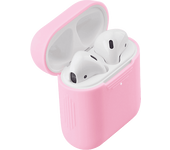 Funda estuche de carga auriculares - ISY IEC-1000, Para Apple AirPods, Silicona ultrafina (2 mm), Rosa