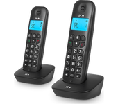 Teléfono - SPC Air Pro Duo Black, Inalámbrico, Manos libres, Agenda 20 núm, Negro