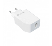 Cargador móvil - Muvit MCACC0002, 12W, USB, Carga rápida, 2.4A, Blanco