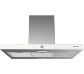 Campana de isla - Infiniton CMPT-ISH97WG, De isla, 90cm, 800 m³/h, Panel táctil, 250W, Luces LED, Inox, Cristal Blanco