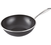 Sartén - Magefesa Prisma Wok 28 cm, Acero Inoxidable, Antiadherente, Especial Inducción, Negro