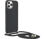 Funda móvil - ISY ISC-3818 HangOn, Para Apple iPhone 13 Pro Max, Trasera, TPU, Negro