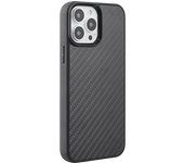Funda móvil - ISY ISC-3716 Carbon, Para Apple iPhone 13 Pro Max, Trasera, TPU, Negro