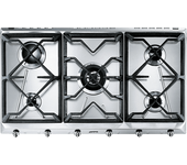 REACONDICIONADO Excelente Encimera - Smeg SRV596GH5, Gas Natural, 6 quemadores, Inox