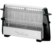 REACONDICIONADO Seminuevo Bueno Tostadora - Moulinex A15453, Capacidad para hasta 4 rebanadas, Estructura de acero inoxidable, Todo tipo pan, Negro