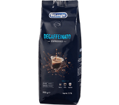 Café en grano - De’Longhi Decaffeinato DLSC607, 0.5 kg, Arábica y Robusta, Negro