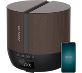 Humidificador - Cecotec PureAroma 550 Connected Black Woody, 0.5 l, 30 m², Altavoz, 25 ml/h, Bluetooth, Negro