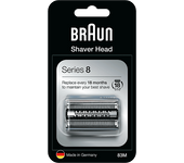 Recambio para afeitadora - Braun 83 M, Para la eléctrica Series 8, Plata