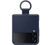 Funda móvil - Samsung, Para Galaxy Z Flip4, De silicona con anillo, Plegable, Navy