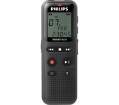 Grabadora de voz - Philips VoiceTracer DVT1160, 8 GB Flash NAND, 1.29" LCD, USB, 1 canal, Altavoz, Negro