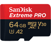 Tarjeta Micro SDXC - SanDisk Extreme PRO, 64 GB, Hasta 200 MB/s, UHS-I, U3, V30, A2, 4K UHD y Full HD, Negro