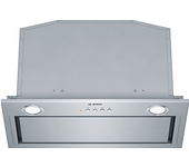 Campana decorativa - Bosch DHL585B, Telescópica, 650 m³/h, 4 Velocidades, 52 cm, Iluminación LED, Inox