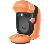 Cafetera de cápsulas - Bosch TAS1106, 1400 W, 0.7 l, 3.3 bar, T DISCS, 5 LEDs, Naranja