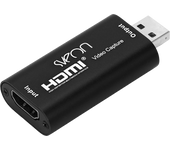 Capturadora de vídeo - Sveon STV60, USB 2.0 Vídeo/Audio HDMI 4K, Plug and Play, Negro