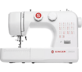 REACONDICIONADO Seminuevo Muy bueno Máquina de coser - Singer SM024-RD, 24 Puntadas útiles, Luz LED, Enhebrador automático, Blanco/Rojo