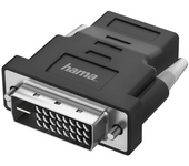 Adaptador - Hama 00200338, UHD 4K, De DVI a HDMI, Negro